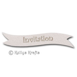 (image for) Die Cut Banner - Invitation, Silver on White (1 Piece)