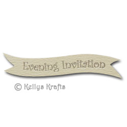(image for) Die Cut Banner - Evening Invitation, Silver on Cream (1 Piece)