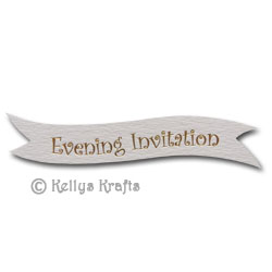 (image for) Die Cut Banner - Evening Invitation, Gold on White (1 Piece)