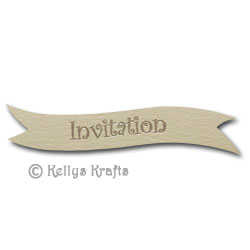 (image for) Die Cut Banner - Invitation, Silver on Cream (1 Piece)