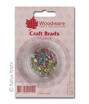 Mini Craft Brads, Round - Pastel (100 Pieces) JL112