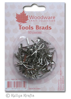 Craft Brads, Workman's Tools - Silver (50 Pieces) JL171