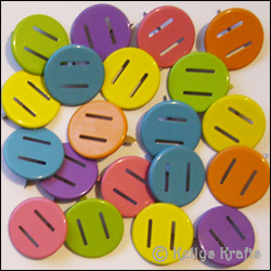 (image for) Ribbon Brads, Large Circles - Bright (20 Pieces) JL406