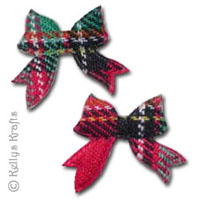 Pack of Tartan Fabric Bows, Small (10 Pieces)