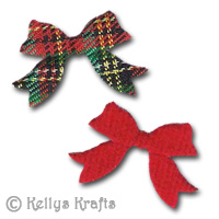 Pack of Tartan Fabric Bows (10 Pieces)