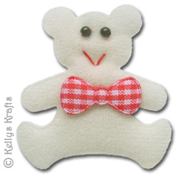 Fabric Teddy Bear, Ivory (1 Piece)