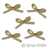 Gold String Bows, Small (Pack of 5 Pieces)