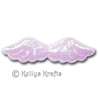 Fabric Wings, Shiny White/Pale Pink (1 Piece)