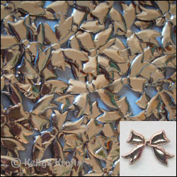 Padded Gold Bow Embellishment (Pack of 10) - Click Image to Close