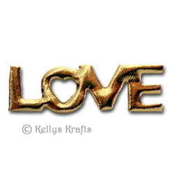 Fabric "Love" Word, Gold