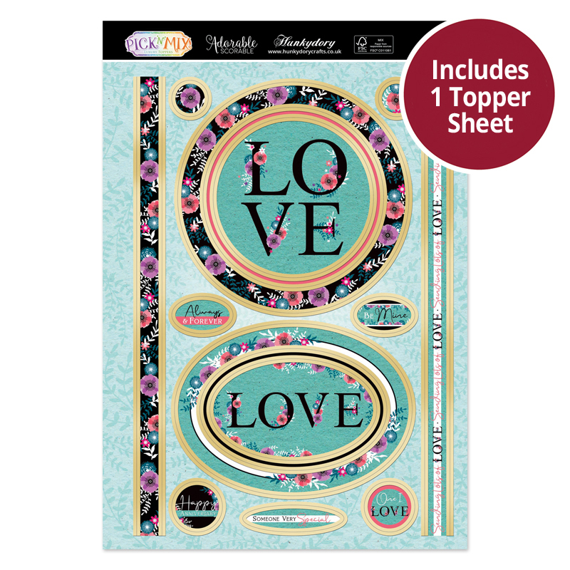 Die Cut Topper Sheet - Lots Of Love (919)