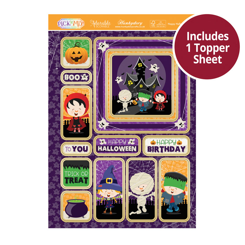 Die Cut Topper Sheet - Happy Halloween (977)