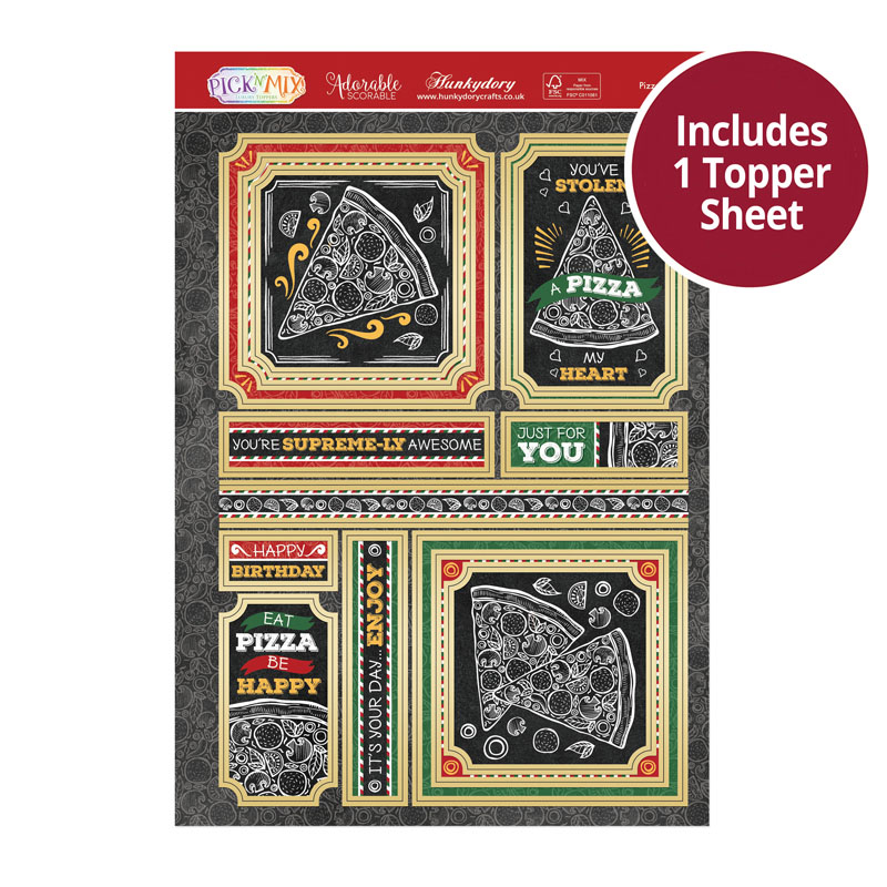 Die Cut Topper Sheet - Pizza Party (984)