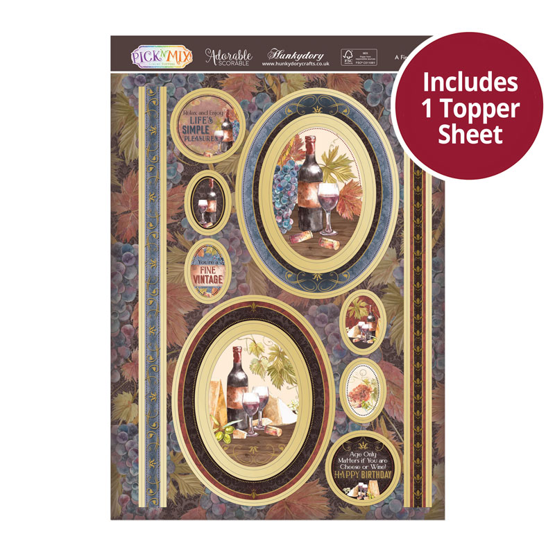 Die Cut Topper Sheet - A Fine Vintage (801)