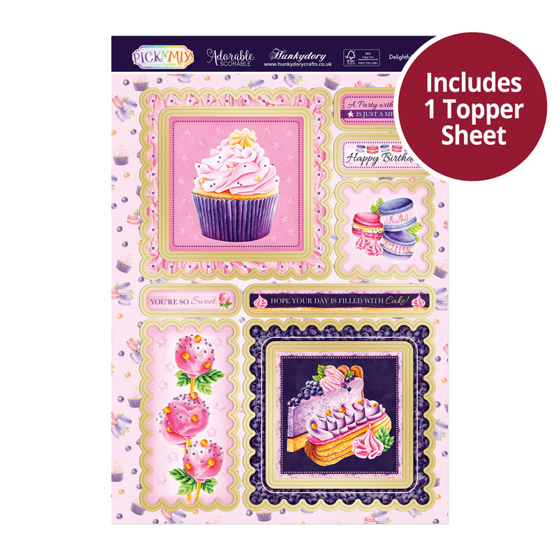 Die Cut Topper Sheet - Delightful Desserts (804)