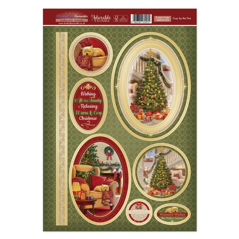 Die Cut Topper Sheet - Cosy By The Fire (123)