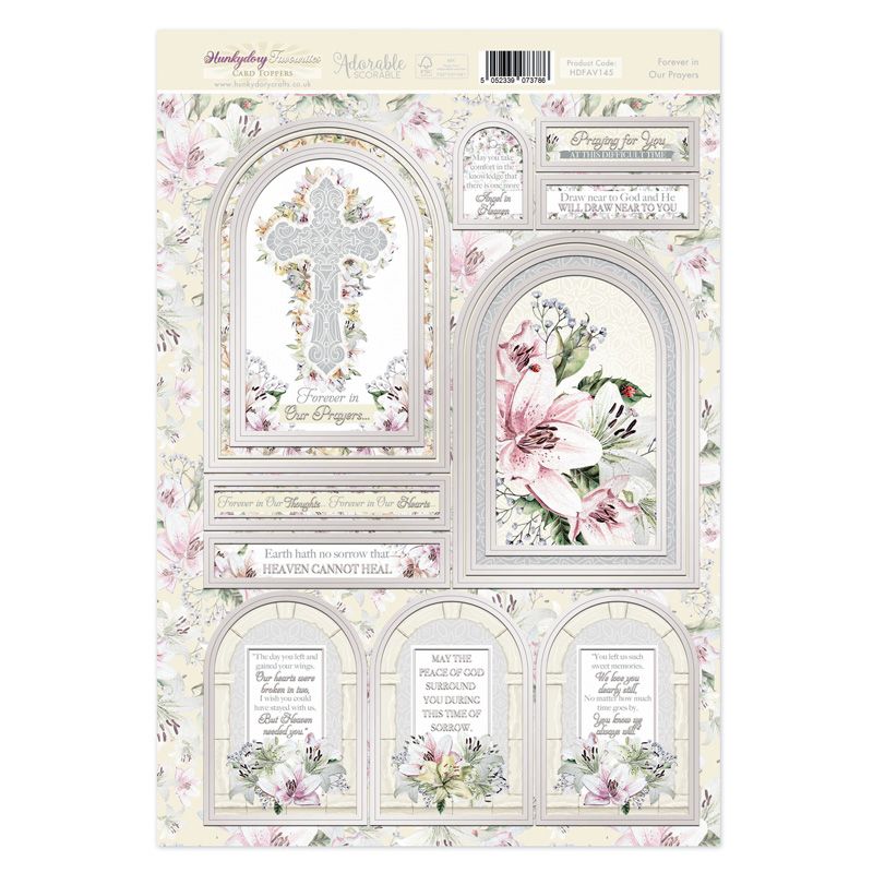 Die Cut Topper Sheet - Forever in Our Prayers (145)