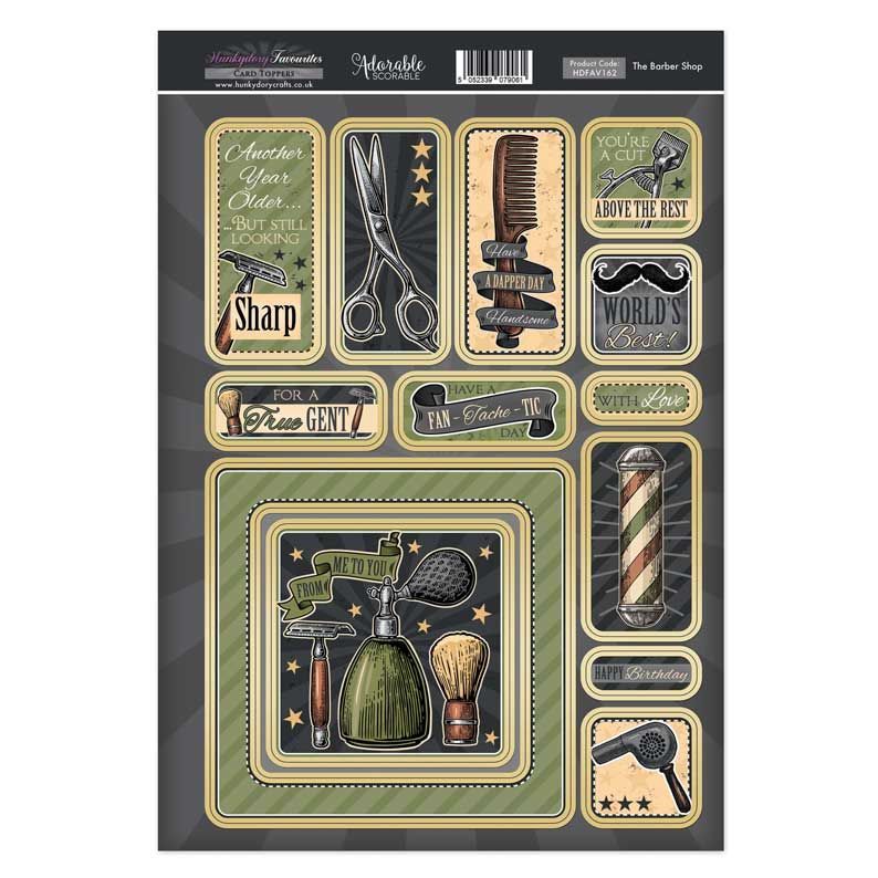 (image for) Die Cut Topper Sheet - The Barber Shop (162)