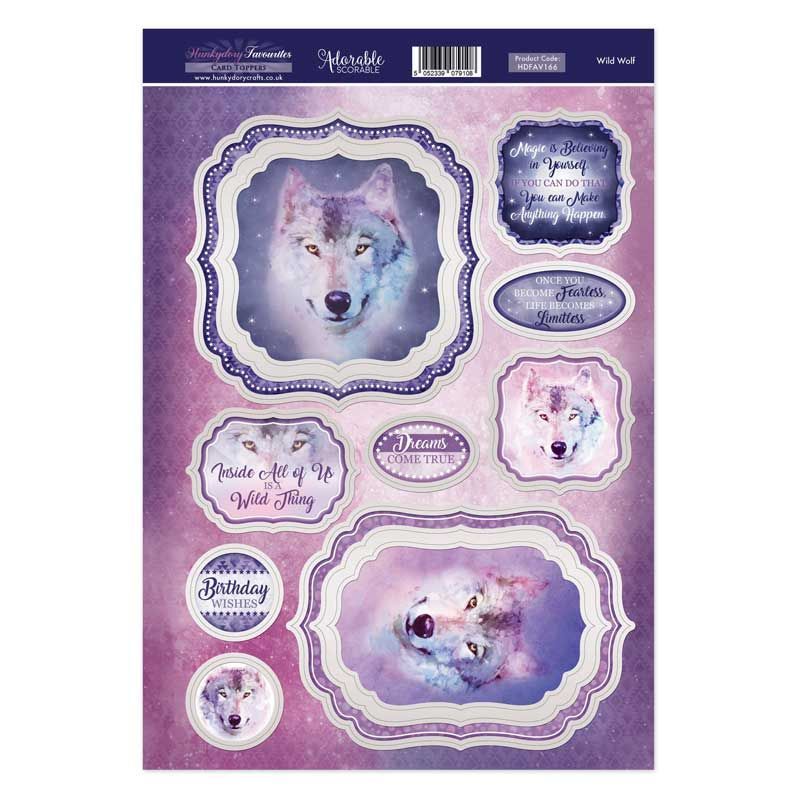 (image for) Die Cut Topper Sheet - Wild Wolf (166)