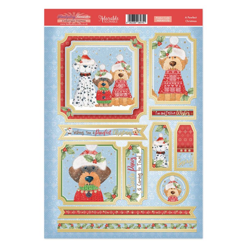 Die Cut Topper Sheet - A Pawfect Christmas (170)