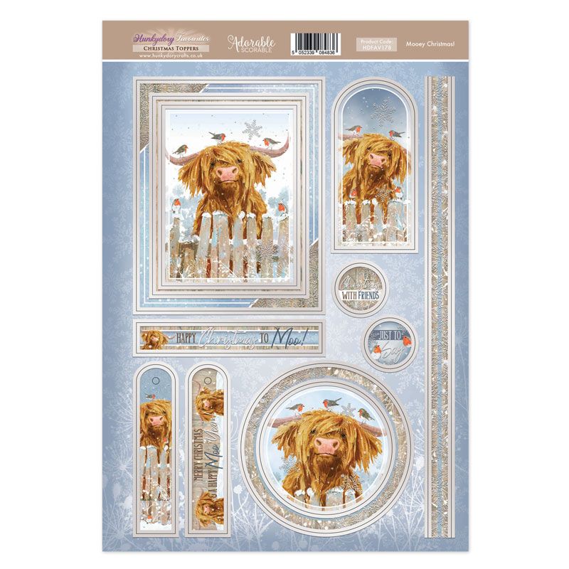 (image for) Die Cut Topper Sheet - Mooey Christmas! (178)