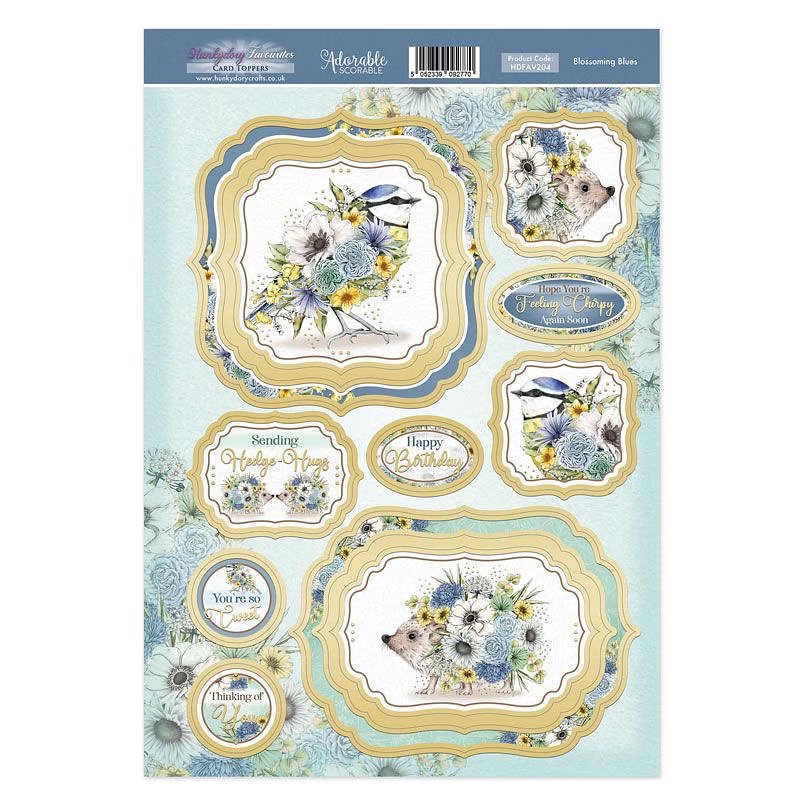 (image for) Die Cut Topper Sheet - Blossoming Blues (204)