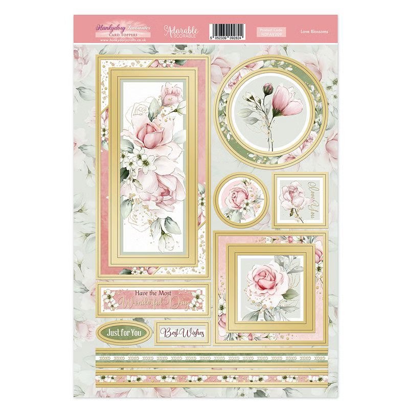 (image for) Die Cut Topper Sheet - Love Blossoms (209)