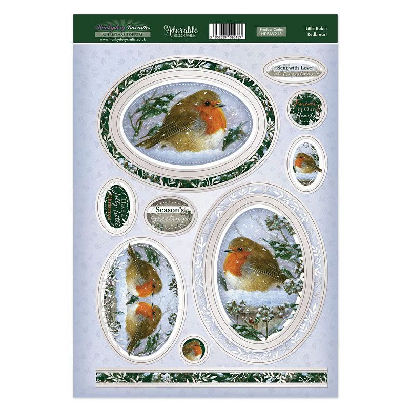 (image for) Die Cut Topper Sheet - Little Robin Redbreast (218)