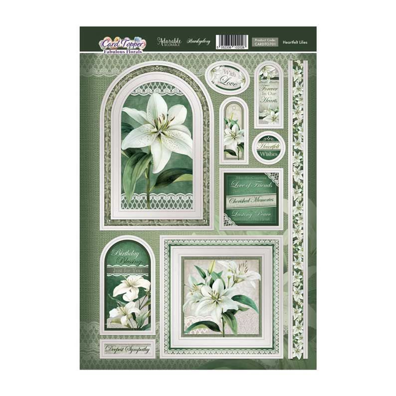 (image for) Die Cut Topper Sheet - Fabulous Florals - Heartfelt Lilies