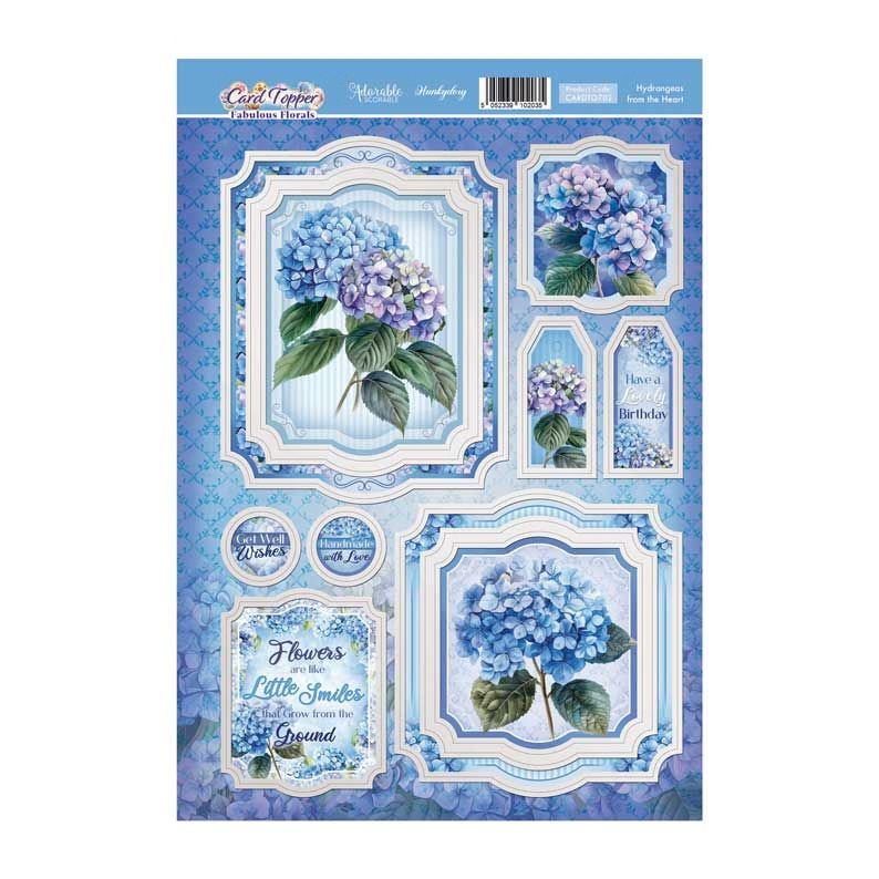 (image for) Die Cut Topper Sheet - Fabulous Florals - Hydrangeas From The Heart