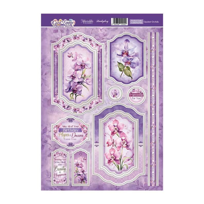 (image for) Die Cut Topper Sheet - Fabulous Florals - Opulent Orchids