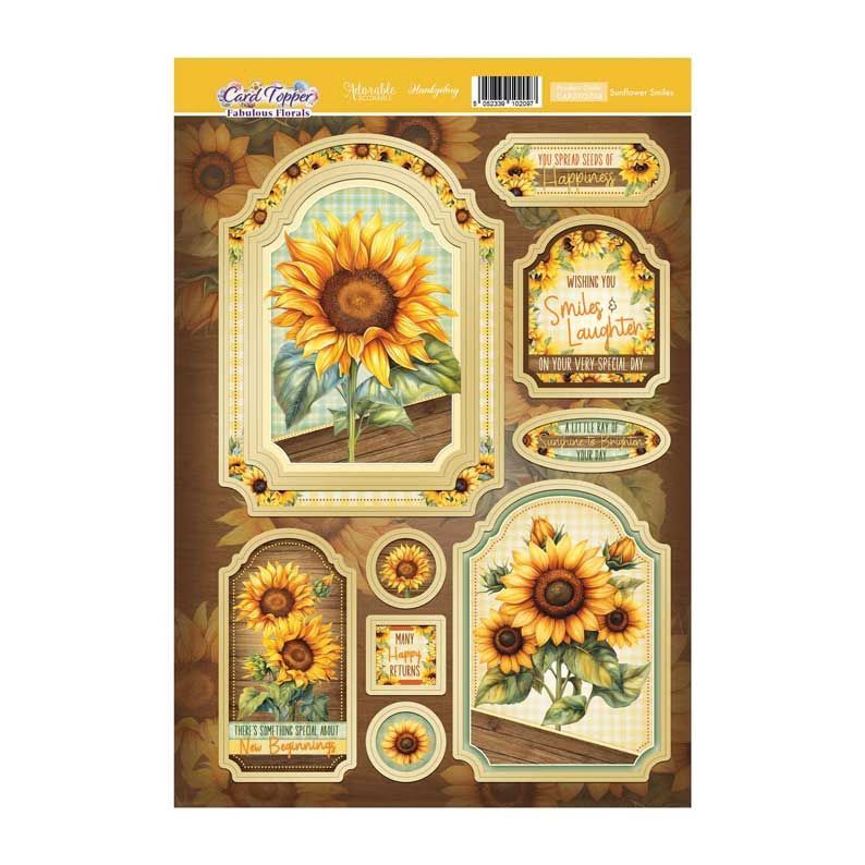 (image for) Die Cut Topper Sheet - Fabulous Florals - Sunflower Smiles