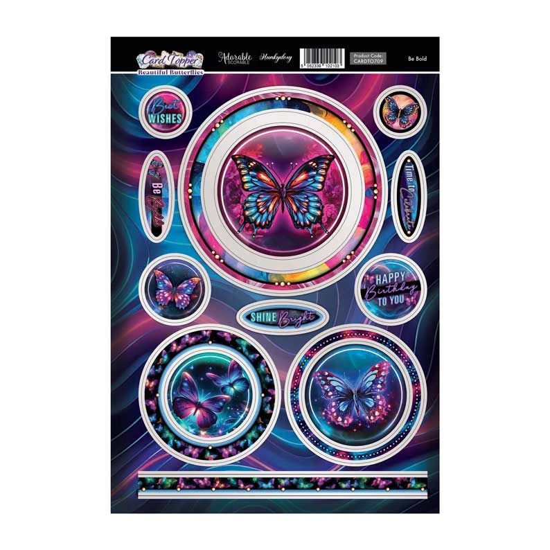 (image for) Die Cut Topper Sheet - Beautiful Butterflies - Be Bold