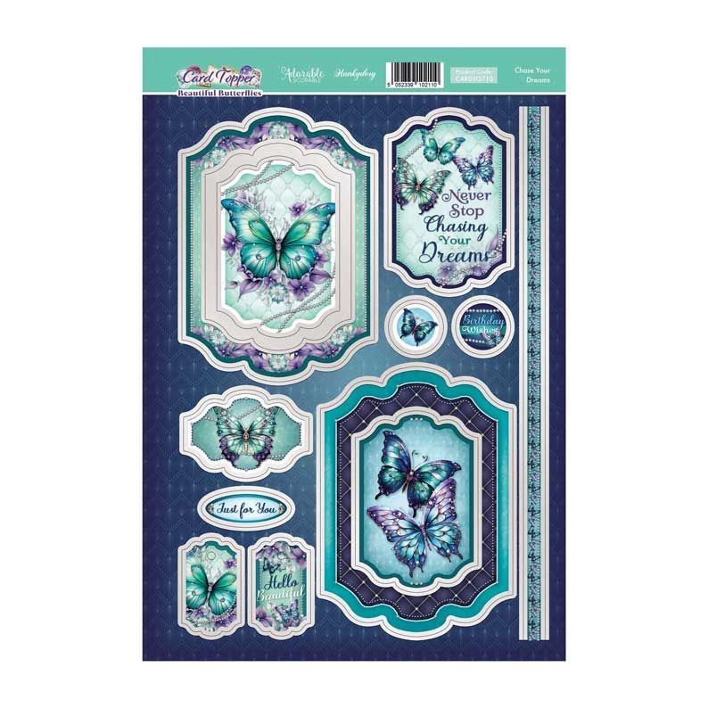 (image for) Die Cut Topper Sheet - Beautiful Butterflies - Chase Your Dreams