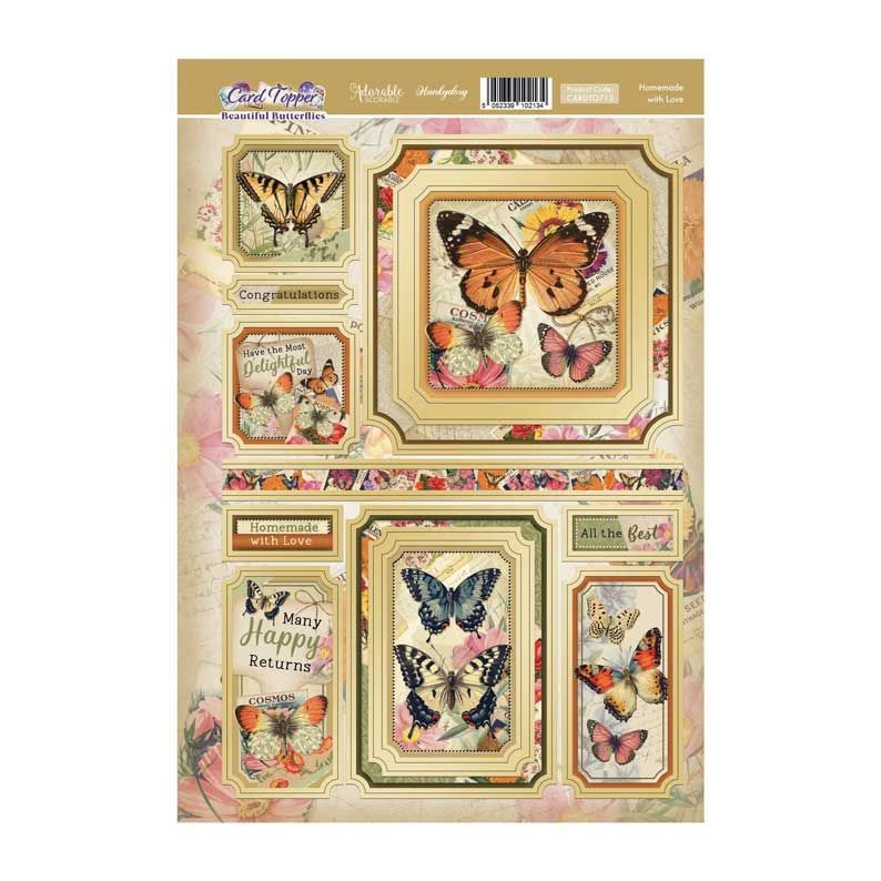 (image for) Die Cut Topper Sheet - Beautiful Butterflies - Homemade With Love