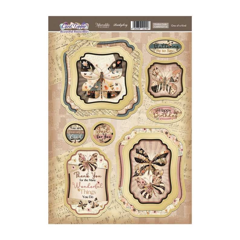 (image for) Die Cut Topper Sheet - Beautiful Butterflies - One Of A Kind