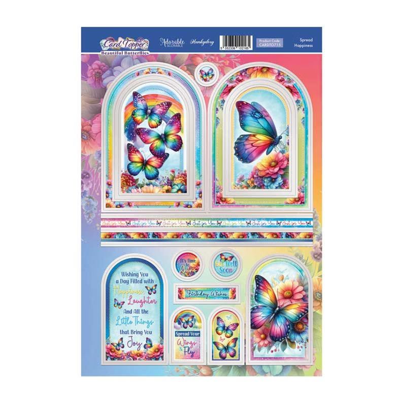 (image for) Die Cut Topper Sheet - Beautiful Butterflies - Spread Happiness