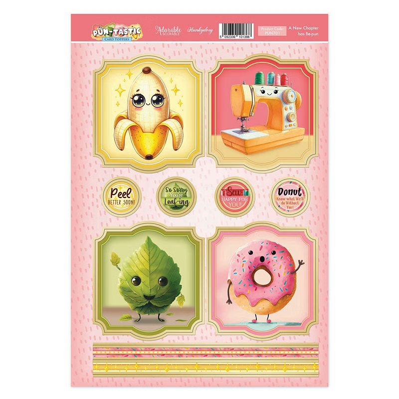 (image for) Die Cut Topper Sheet - Puntastic - A New Chapter Has Be-pun