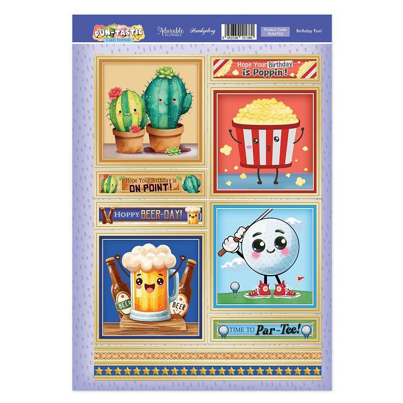 (image for) Die Cut Topper Sheet - Puntastic - Birthday Pun!