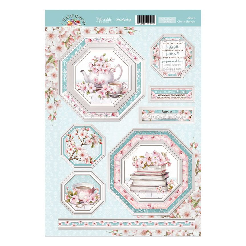 (image for) Die Cut Topper Sheet - A Year Of Flowers, March Cherry Blossom