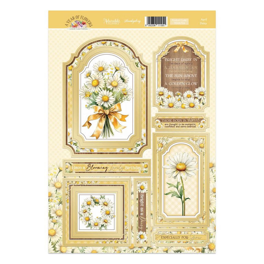 (image for) Die Cut Topper Sheet - A Year Of Flowers, April Daisy