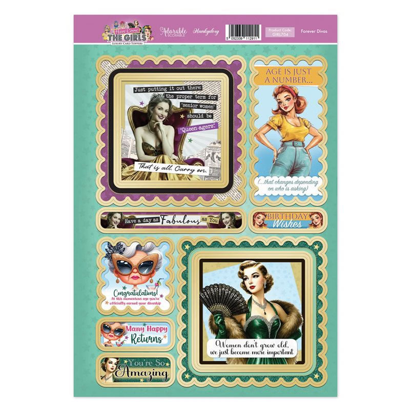 (image for) Die Cut Topper Sheet - Here Come The Girls, Forever Divas