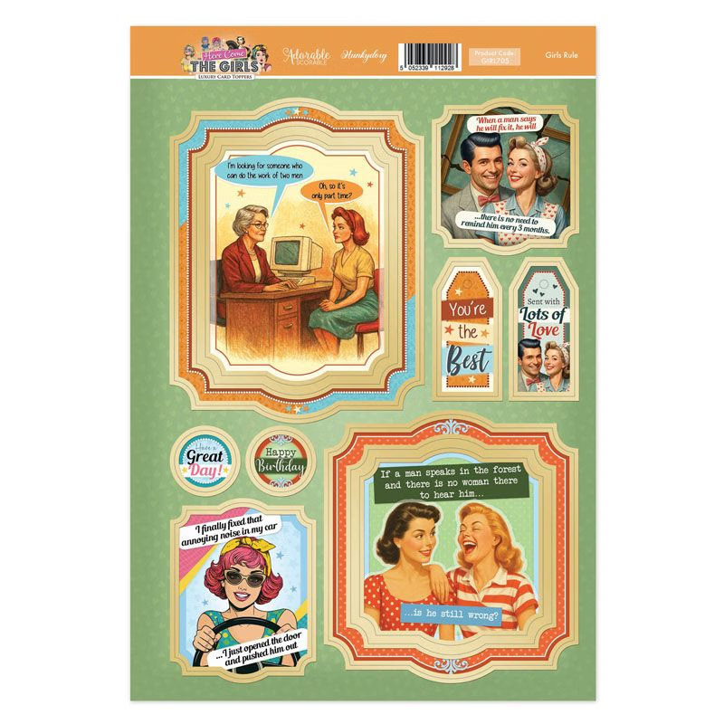 (image for) Die Cut Topper Sheet - Here Come The Girls, Girls Rule