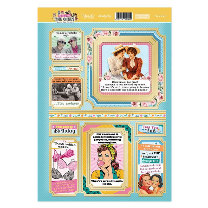(image for) Die Cut Topper Sheet - Here Come The Girls, You Go Girl