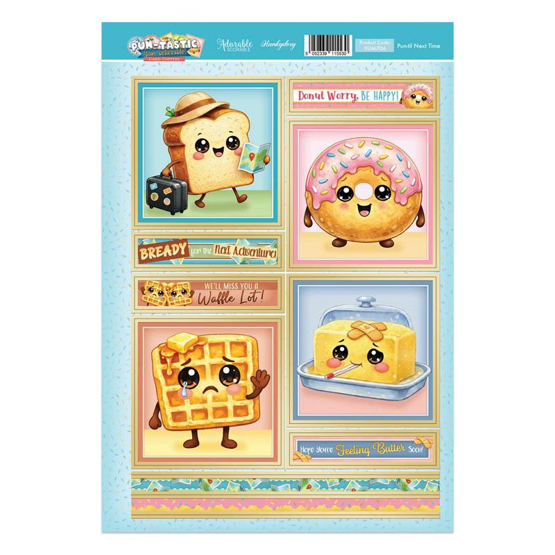 (image for) Die Cut Topper Sheet - Hunkydory - Pun-tastic Yum-believable, Pun-til Next Time