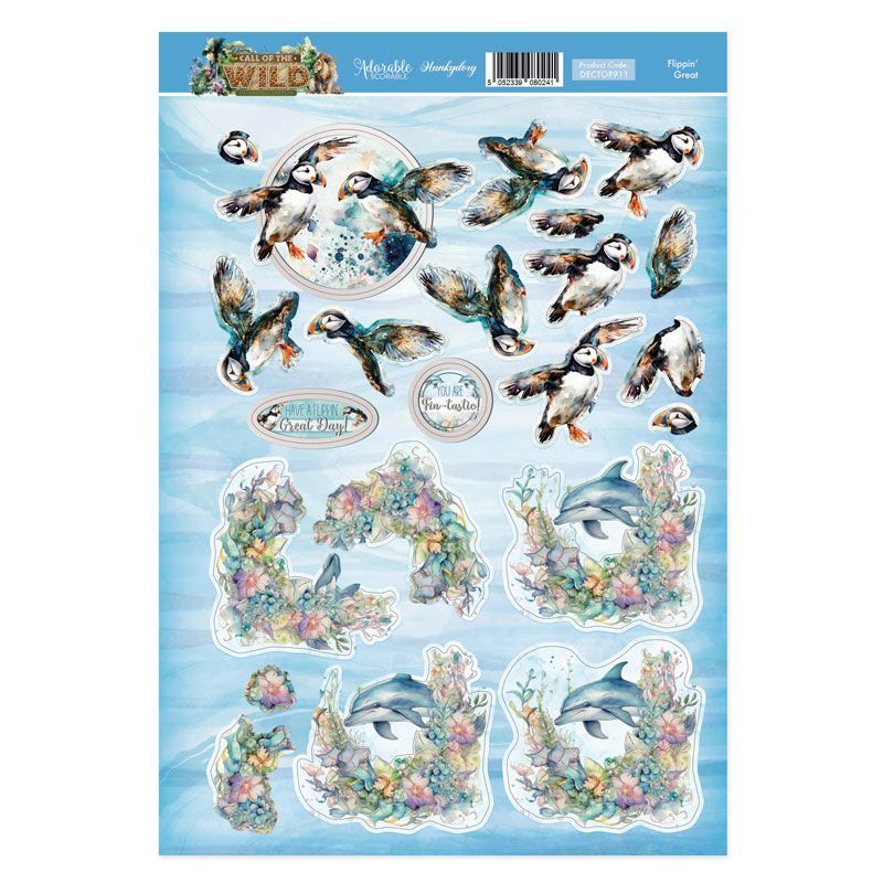 Die Cut 3D Decoupage A4 Sheet - Call Of The Wild, Flippin' Great