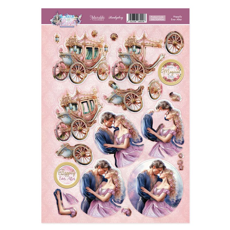 Die Cut 3D Decoupage A4 Sheet - A Touch Of Magic, Happily Ever After