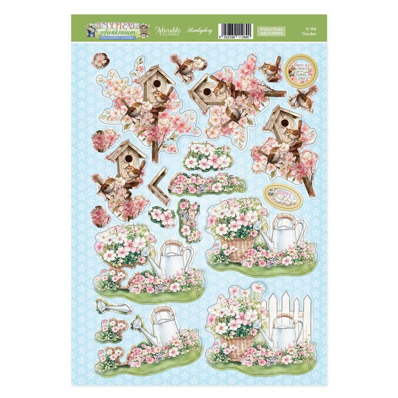 (image for) Die Cut 3D Decoupage A4 Sheet - Floral Awakenings, In the Garden