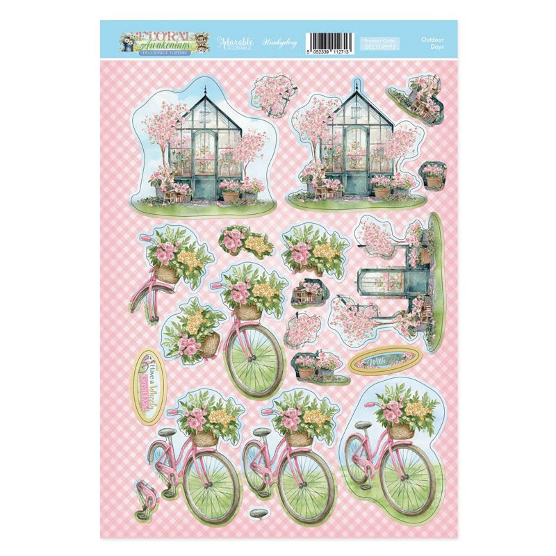 (image for) Die Cut 3D Decoupage A4 Sheet - Floral Awakenings, Outdoor Days