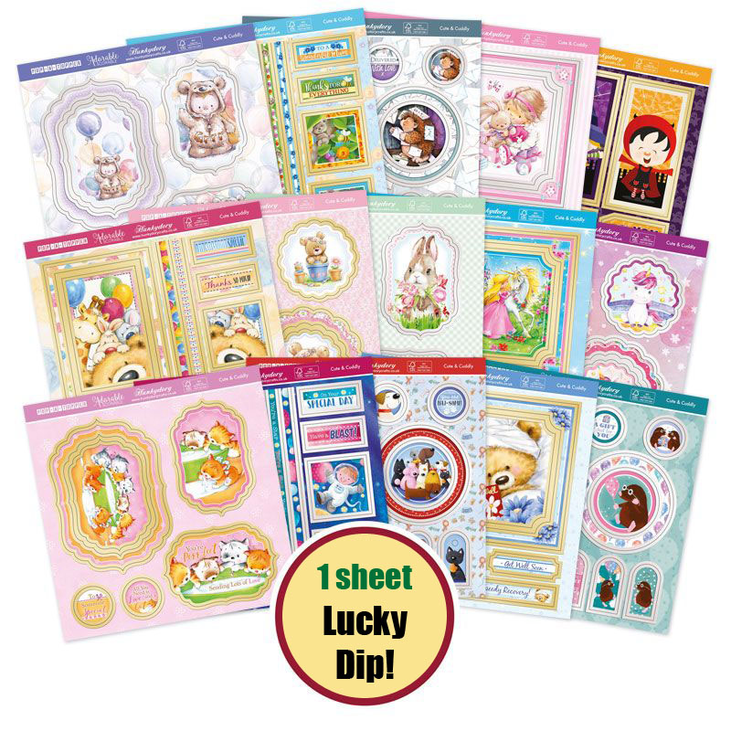 (image for) Die Cut 6x6 Topper Sheet - Cute & Cuddly - Lucky Dip! (1 Sheet)